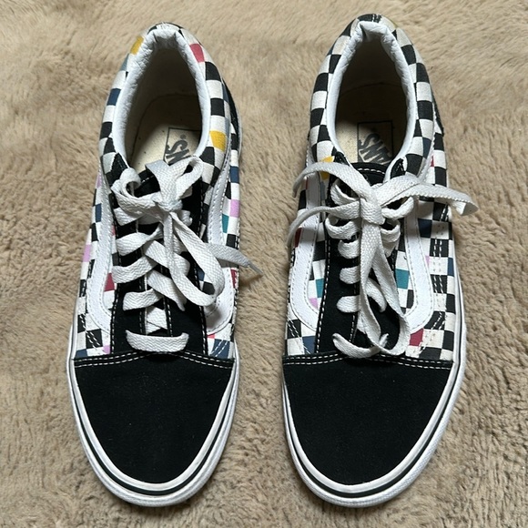 Vans Other - Vans Us Kids Black,White, colorful Old Skool Sneakers with Design Size-4.5(kids)